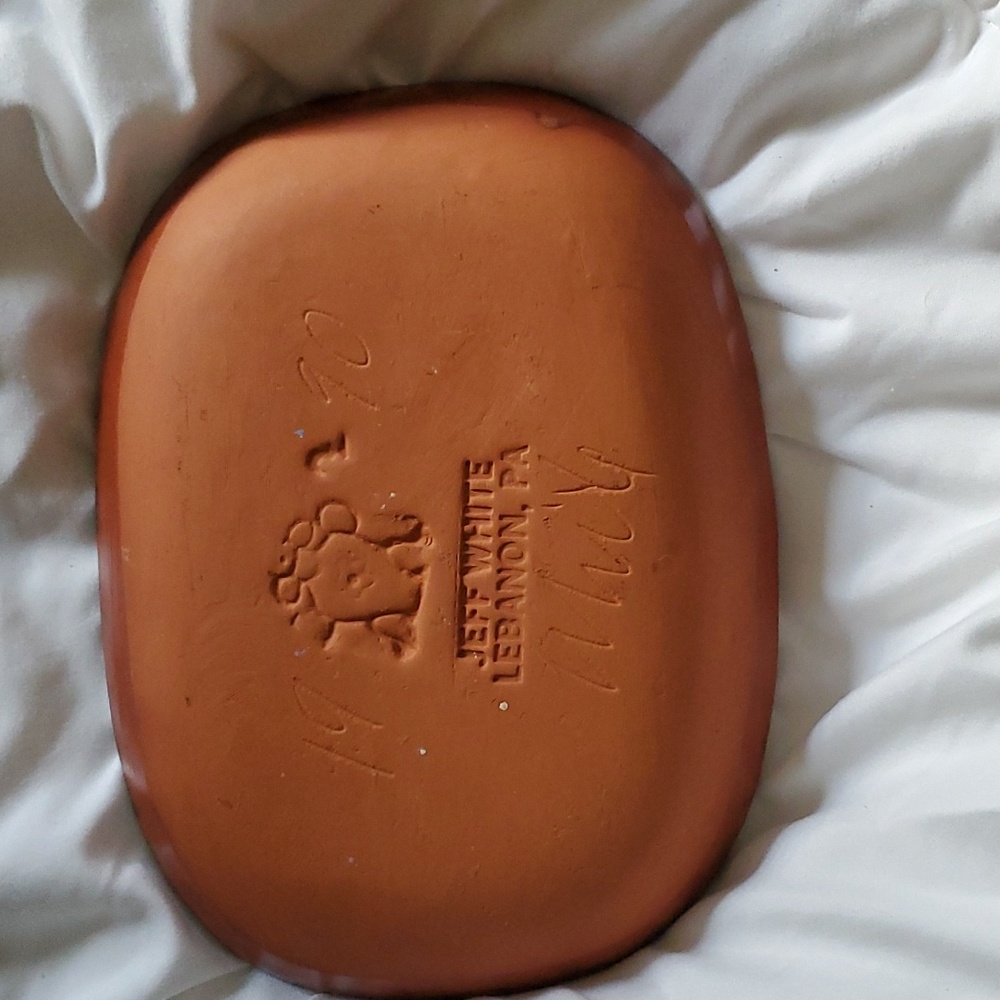 SIGNED Jeff White Redware Pottery of a Rabbit/Hare. Excellent Vintage (1990) con - Picture 2 of 11